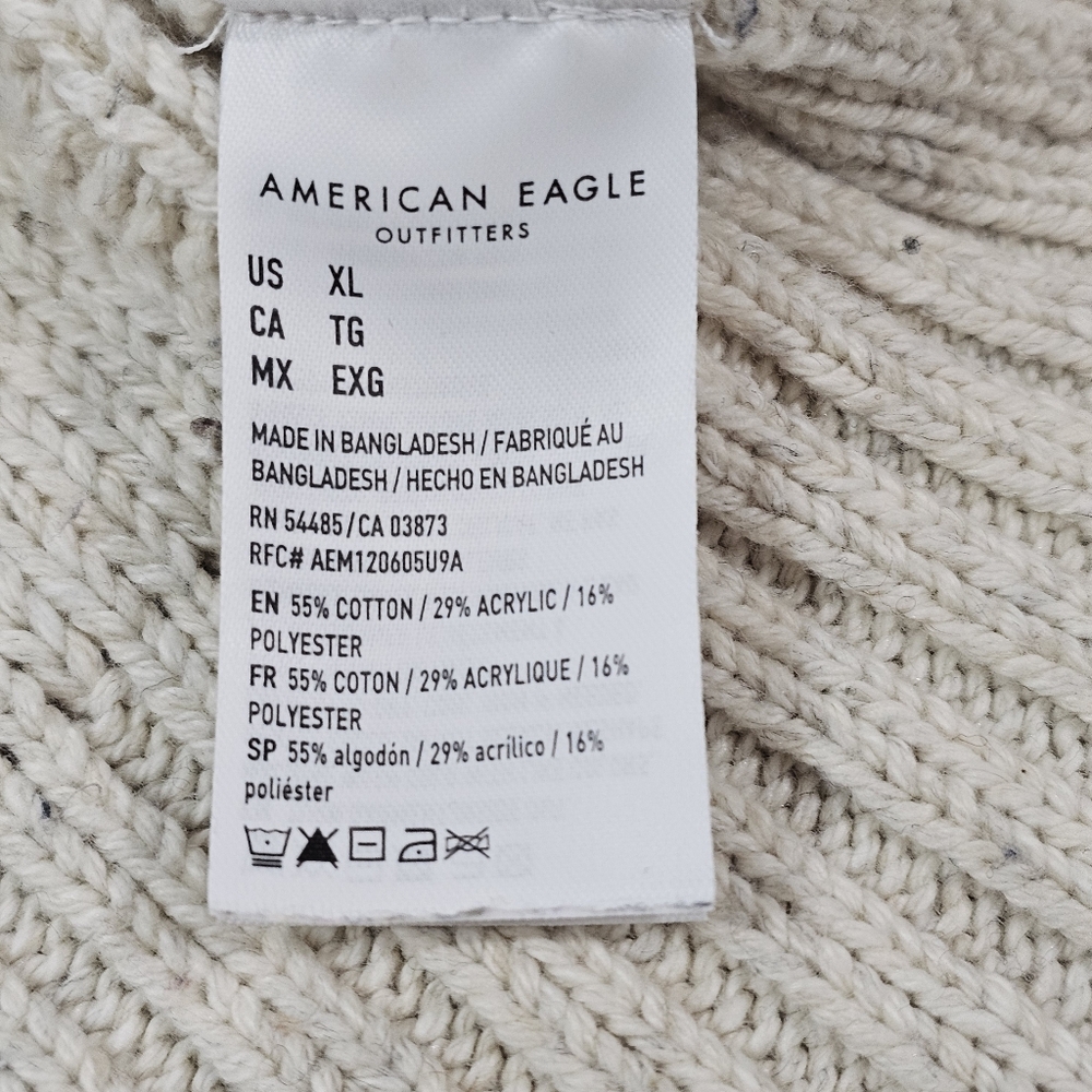 AE Super Soft Color-Block Crew Neck Sweater Men's Size XL - Picture 11 of 12